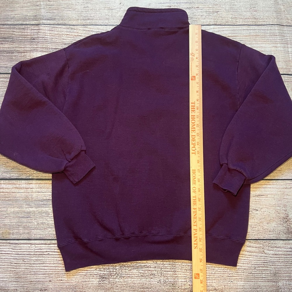 VTG Jerzees Polo‎ Towers Las Vegas Nevada 1/4 Zip Sweater Womens L 90s USA Made - Picture 6 of 7
